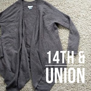 100% Cashmere Open Front Cardigan